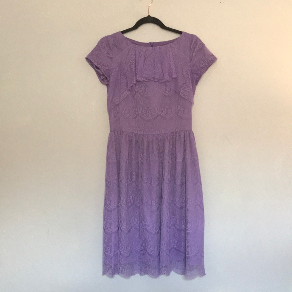 Lacy-Ruffled  Dress